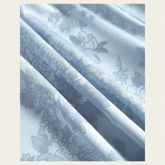 Sky Blue Jacquard Square Neck Maxi Dress - Picture 5 of 5